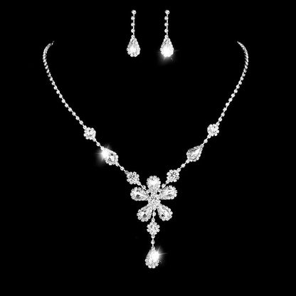 CICIDIY-Sparkle Set Zircon Necklace and Earrings-Live Selection