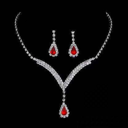 CICIDIY-Sparkle Set Zircon Necklace and Earrings-Live Selection